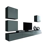 Elegante geschmackvolle Wohnwand mit modernem Design