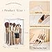 KoovDem Makeup Brush Organizer With Lid,Thickened Acrylic Brush Holder Dust Proof，Easy To Take,Makeup Brush Storage For Vanity Suitable For Shanks Less Than 0.78 In