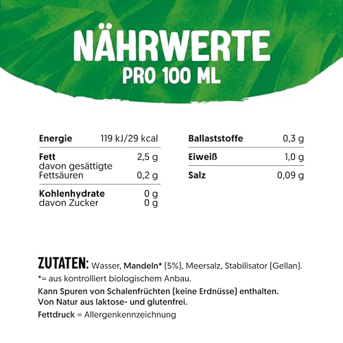 Alpro Bio Mandeldrink ohne Zucker – 8 x 1 l