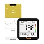 Temtop M10+ Air Quality Monitor Indoor, 6-in-1 CO2, PM2.5, VOC Detection, Smart Temperature & Humidity Sensor, with App Connectivity for Home Air Quality Testing & Analysis
