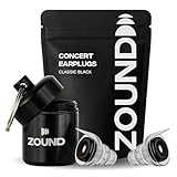 Zound High Fidelity Earplugs for Concerts - Reuseable High Fidelity Concert Ear Plugs for Noise Reduction, Festival Ear Plugs & Music Festival Essentials, Rave Earplugs & Rave Accessories (1 Pack)