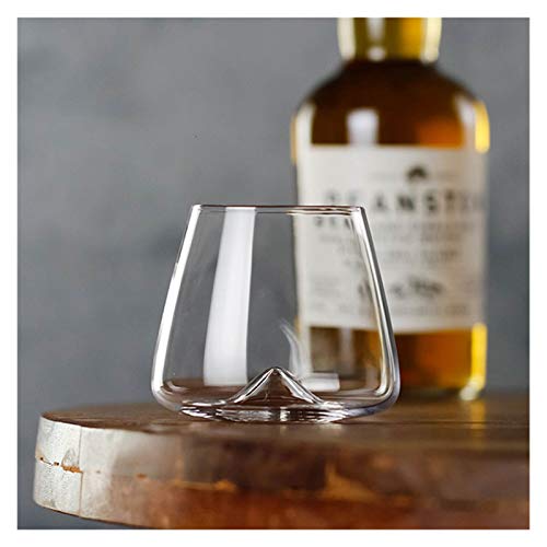 Whisky Glass, Scotch Whisky Rock Glass, Tumbler Vortex Type Bottom Vortex Design Rode Wijnglas, gebruikt voor Bar Whisky Shot Bril (Capacity : 380ml, Color : Eddy Glass) - Image 5