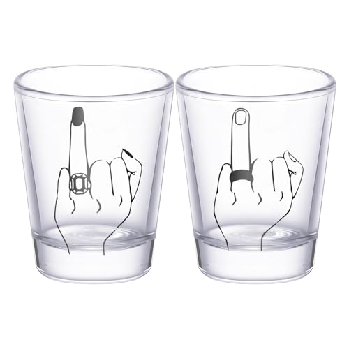 Copas de vino de boda, diseño de dedo anular para boda, divertidas copas de whisky de alta transparencia para reuniones familiares, Navidad, despedida de soltera, restaurante, barbacoa