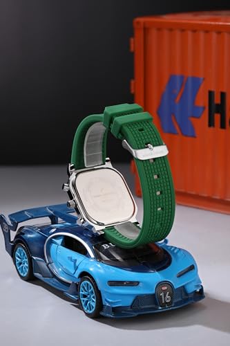 Image of Daniel Hechter Paris Moulin Collection Analog Watch for Men with Square Case, Luminous Hands & Markers, Multifunction Dial and Silicone Strap