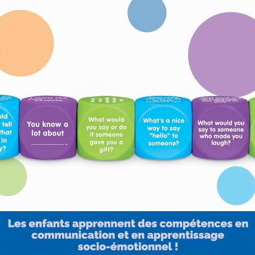 Learning Resources Dés de bienveillance de, matériel d’Apprentissage pour Enfants autistes, matériel d’orthophonie, Jouets et Jeux d’Apprentissage socio-émotionnel pour Enfants, 6 pièces – vue 3