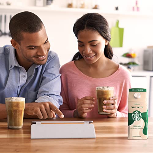 Starbucks Caffè Latte Eiskaffee | 6 x 750ml | mit feinstem Espresso aus 100% Arabica-Bohnen und Milch | ideal für Zuhause