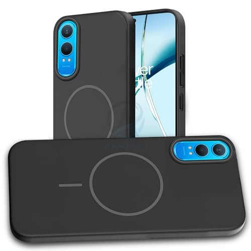 Image of AESTMO Shockproof Back Case Cover for OnePlus Nord CE 4 Lite 5G | Slim Hard Shell | Hard Back Cover for OnePlus Nord CE 4 Lite 5G (Compatible with MagSafe Accessories, Black)