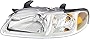 Evan-Fischer Headlight Assembly Compatible with 2002-2003 Nissan Sentra Halogen with Chrome Trim CA/GXE/XE/Limited Models Driver Side