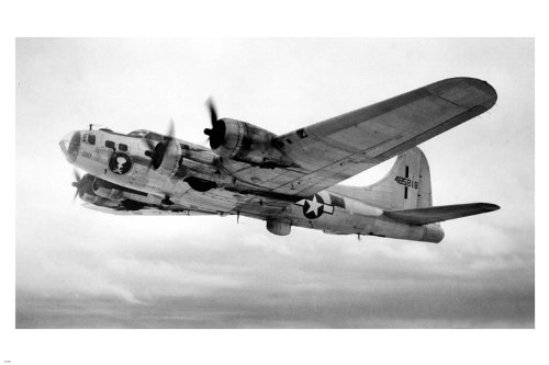 HSE Boeing B17 FLYING FORTRESS USA poster 36x24 Bomber WW2 vintage photo RARE