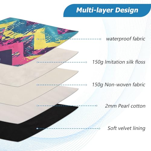 Funda para portátil de 13-14 pulgadas con diseño zigzag impermeable miniatura 4