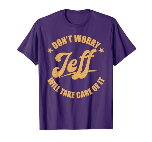 Jeff Personalized Apparel Men's Black Modern Classic Funny Name Jeff