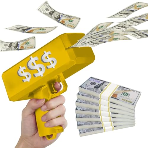 Money Gun Gold Cash Shooter - Tiktok Quality Cash Cannon for Party Games