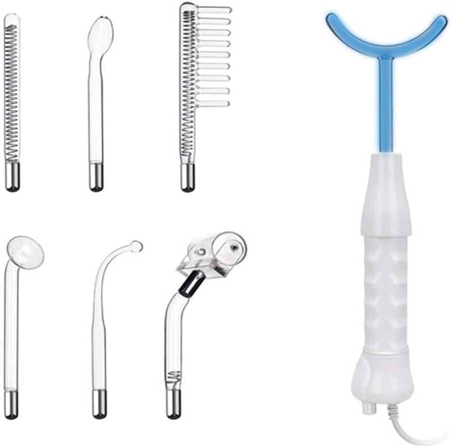 Elitzia ETSC640B Hi Frequency Facial Care Tool Skin Toning Device with 7 Electrode Tubes Blue