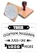 4" x 3" Extra Large Custom"Rocker Mount" Wood Hand Rubber Stamp with Wooden Handle