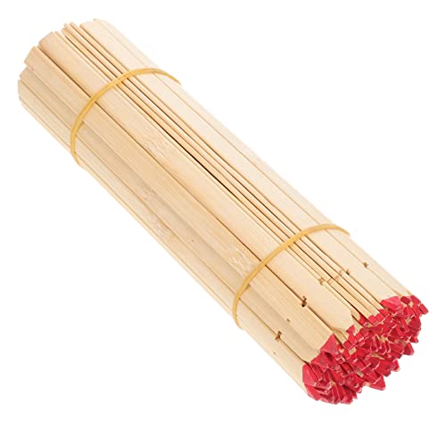 ULTECHNOVO くじ引き 棒 占い竹の棒 抽選棒 100個セット ビンゴマシーン ルーレット おみくじ ハロウィンテーブルデコレーション ウッドブランクスティック カウチムスティック 三角くじ ビンテージ ブランクフ