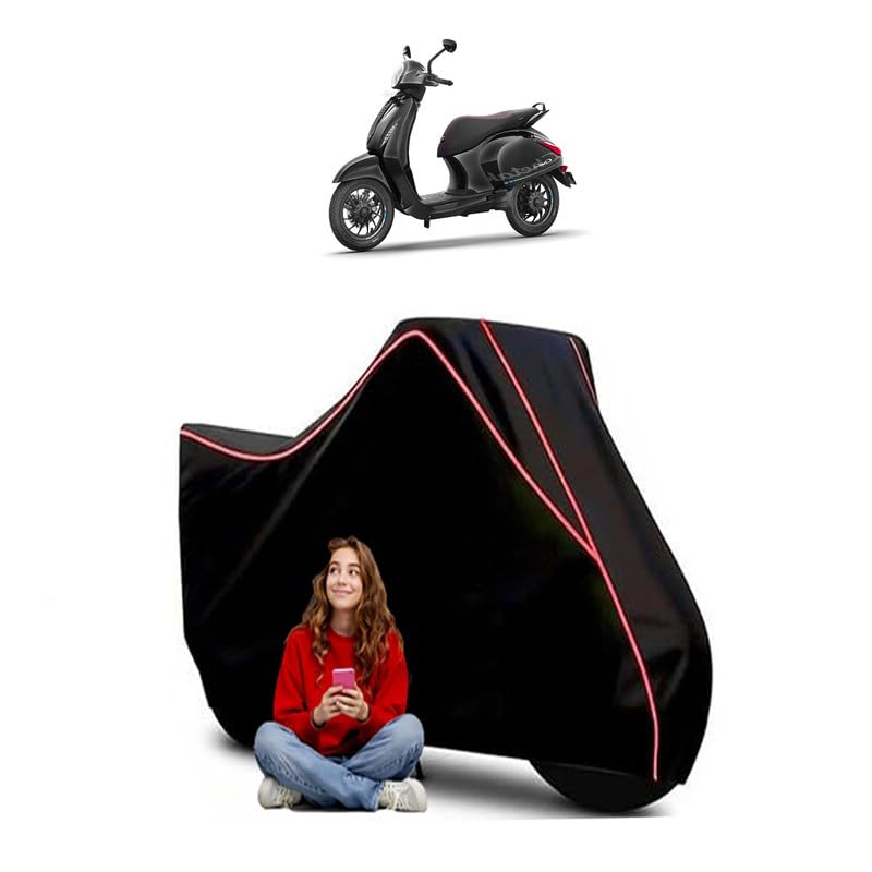 Image of BIR Scooty Bike Cover Compatible with Urbanite Chetak Water Resistant Outdoor Use Universal Fit Scooters Motorcycles Heavy Duty UV Protection Dust Rain