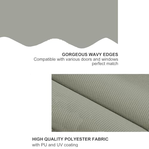 Toile de rechange rétractable grise 7x2,5m en polyester imperméable