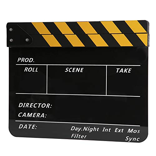 Clap de film en acrylique 30 x 25 cm pour le tournage de cinéma et vidéo