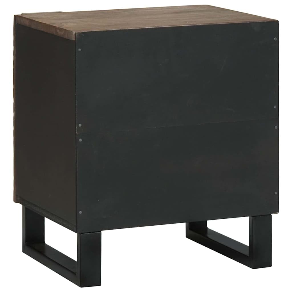Mangloder Table de Chevet Noyer en Bois d'ingénierie 40 x 33 x 46 cm avec Porte et Rangement Compact pour Chambre Salon Bureau lit Appartement