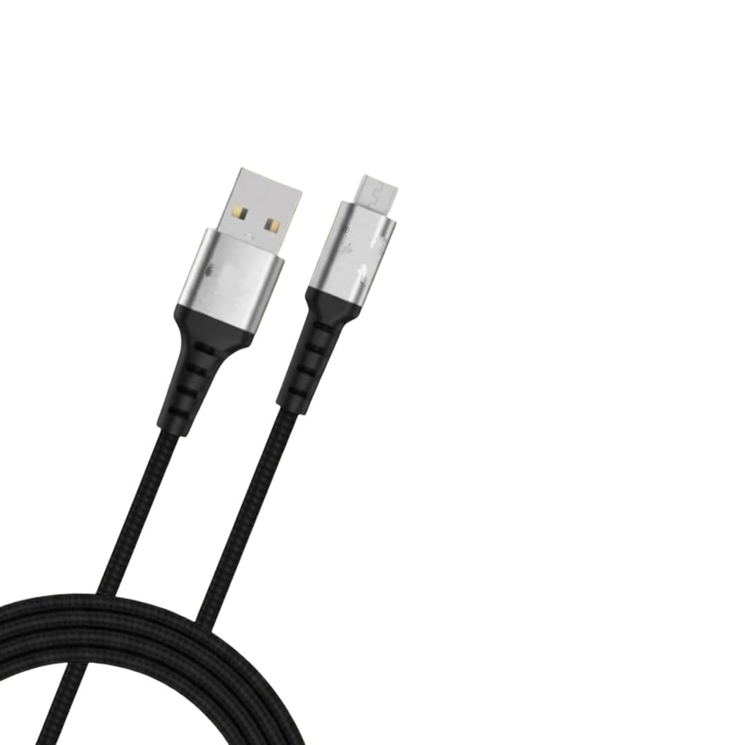 25W USB-A to Micro USB Nylon Braided Cable, 1 Meter Fast Charging & 480Mbps Data Transfer, Strong and Durable