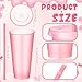 Hoteam 24-Piece Spa Party Supplies Set for Women: 6 Pink Spa Headbands, 6 Velvet Scrunchies, 6 Eye Masks, 6 Pink Plastic Cups (24 oz) for Sleepover, Bachelorette, or Relaxing Night In