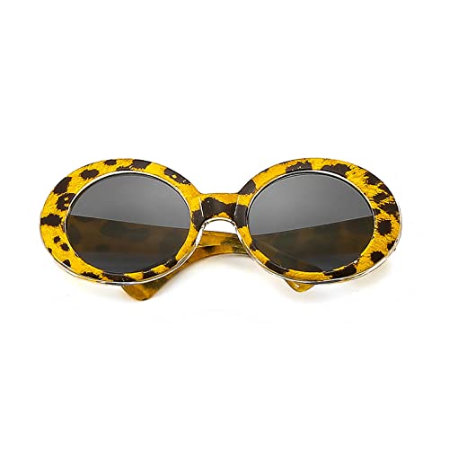 Dogs Funny Pet Glasses Round Lens Frame Classical Retro Sunglass Party Costume Cosplays Accessory