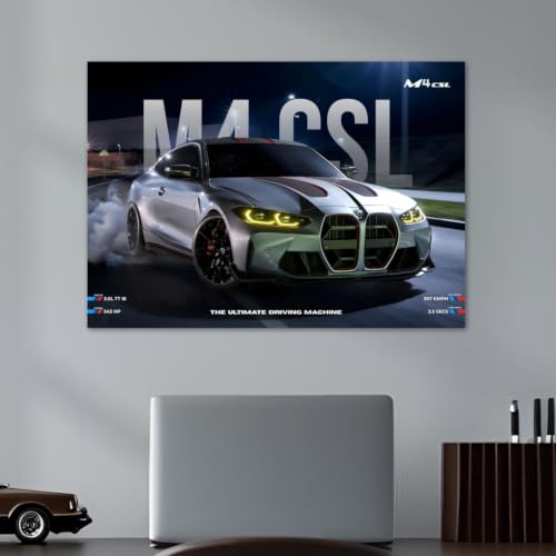 Image of BMV M4 Poster | Car Motivational A4 Sized (31 x 23 cm) | Gift for Boys | Supercar Frames | BMV Poster M4 Competition Sportscar Frame | Car Posters for Wall, Bedroom, Hostel, Study Room (B 042)