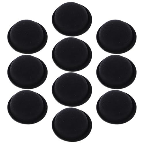 Lurrose Mini Sombreros de Copa Formales Negros para Manualidades, 10 Piezas, Tamaño Pequeño, Fieltro Flocado para Muñecas, Accesorios Creativos para Bricolaje y Decoración Artesanal