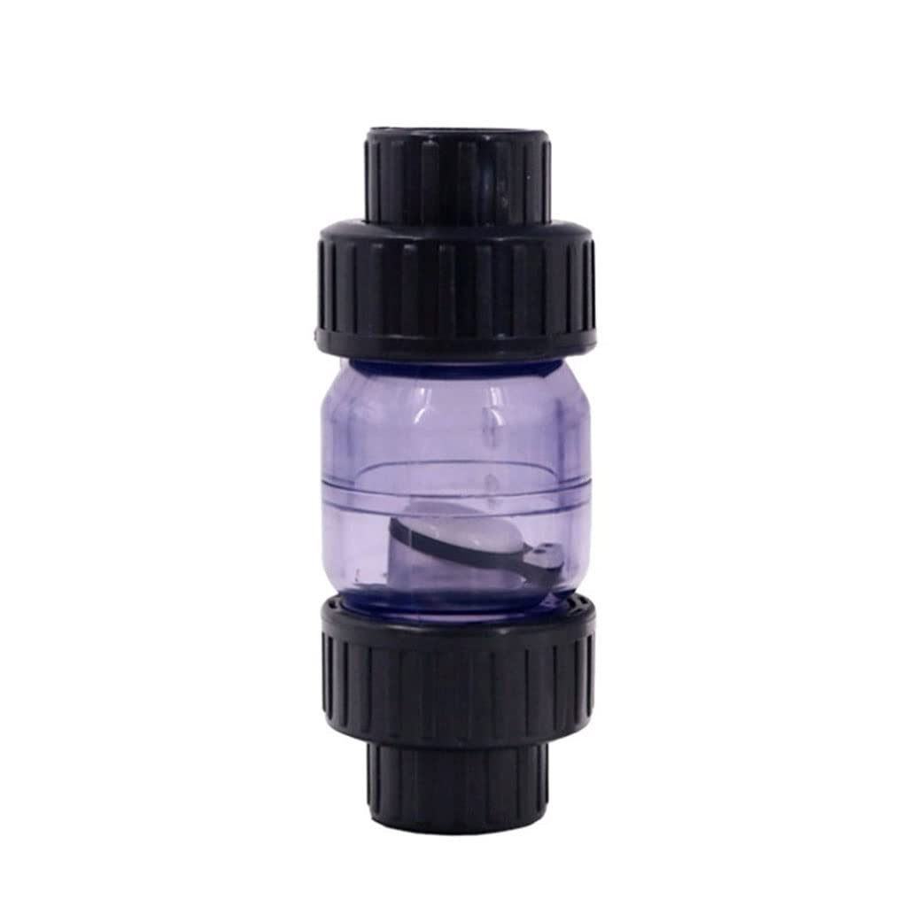 válvula de bola, válvula de cierre, Válvula antirretorno unidireccional, ID 25 mm 32 mm Válvula de retención transparente Conector de tubería de agua de PVC Junta de tubo de tanque de acuario 1 pieza