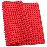 Tapete de silicone premium para forno 40x30 cm antiaderente (vermelho)