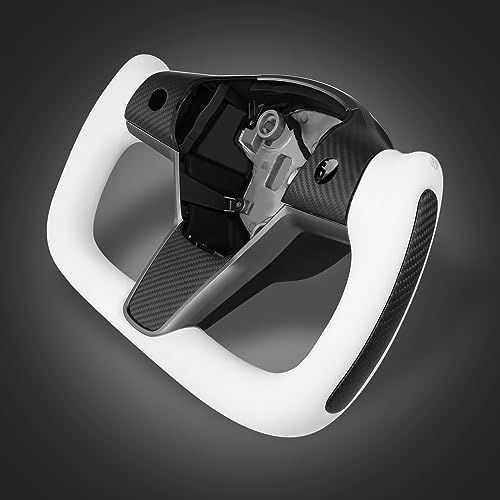 ZIMABLUE Real Carbon Fiber Heated Yoke Steering Wheel for Tesla Model 3 (20172023) & Model Y (20202024) | Factory-Matched 1:1 Fitment | Hand-Stitched