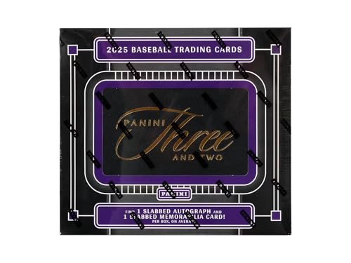 2025 Panini Three and Two Baseball Hobby Trading Card Box (1 Slabbed Autograph Per Box)