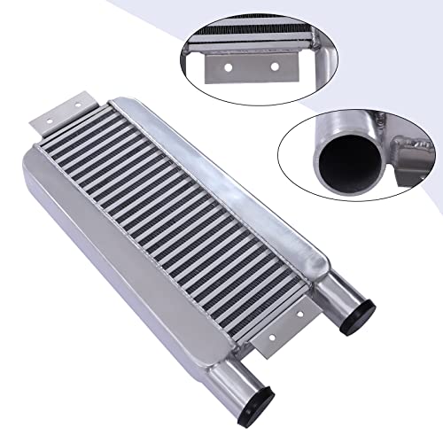 Futchoy Universal Aluminum Intercooler Universal Turbo Intercooler 2.5" Car Universal Intercooler Replacement Aluminum Intercooler (24X11X3") #TOP5