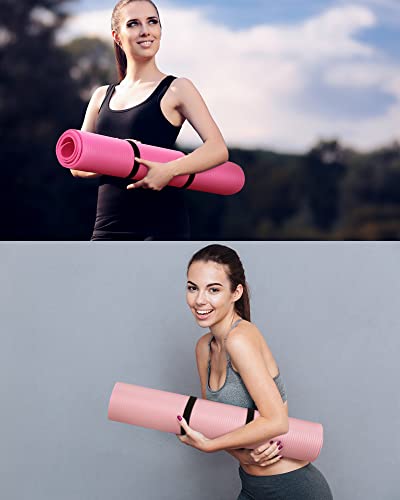 Image of Woanger Yoga Mats (72x24) 3 /8 Inch Thick Exercise Yoga Mat for Home Workout with Strap Non Slip Pilates Gym Supplies for Women Men