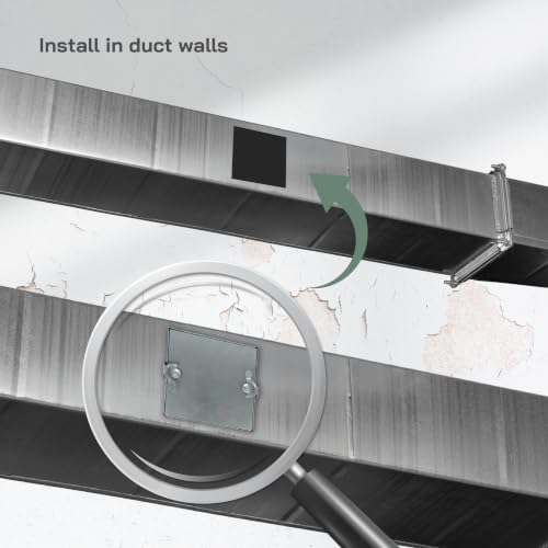 Vent Systems 8 x 8 Inch Access Door for Rectangular Duct - Square Airtight Galvanized Steel Service Hatch with 2 Clasp Locks - HVAC Ducting, Exhaust or Supply Air Vent Ducting System - Indoor Use by Vent Systems - Used condition - Image 4