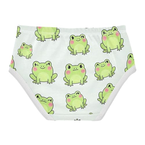 Cute Cartoon Green Frogs White Panties for Girl Toddler Girls Underwear Cotton Aesthetic Undies Kids Briefs 2t2