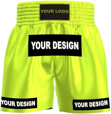 Amata Custom Muay Thai Shorts - Boxing Style 1 | MMA Fight Shorts For Men, Women & Kids | Moisture-Wicking & Reinforced Stitching