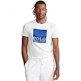  Polo Ralph Lauren Camiseta para Hombre Custom Slim Fit 565536 (XXL, White)