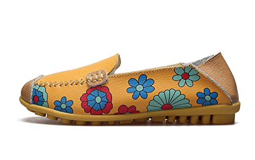 Image of VenusCelia Women's Floral Comfort Walking Flat Loafer