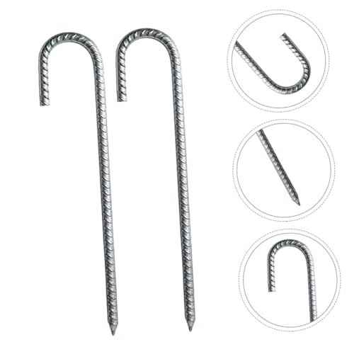 Estacas de acero galvanizado para camping pack de 4 anclajes de tierra resistentes 8