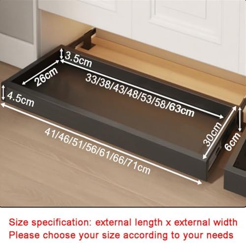 Pull-Out Shoe Rack,Pull-Out Shoe Rack Organizer, Slide Rail Shelf Organizer for Cabinet Bottom, Entryway Retractable Shoe Storage, No to Bend Over(56x30cm)