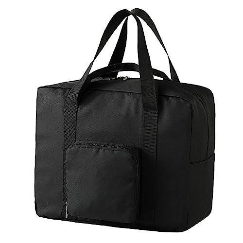 Legou Airline Cabin Bag,Foldable Travel Bag, Hand Luggage Bag for Men and Women Black L