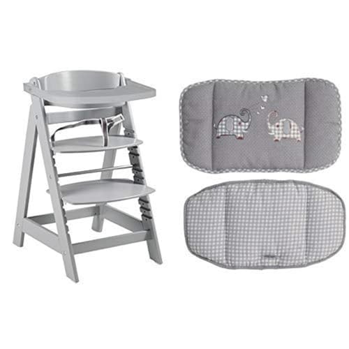 roba Treppenhochstuhl mitwachsend, Sit Up Click & Fun, Holz taupe, mit...