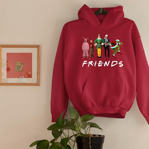 F.R.I.E.N.D.S Christmas Hoodie – Unisex Holiday Sweatshirts – Friends Crewneck Christmas Graphic Hoodie, Friends Theme Sweatshirt, Winter Hoodie2