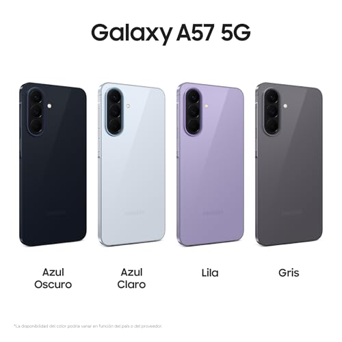 Samsung Galaxy A57 5G, 256GB, Móvil Fino con IA, 8GB, Gran Angular 50MP, Autonomía 2 Días, Batería 5000mAh, IP68, Garantía del Fabricante 3 Años + 1 Año Extra, Color Azul Oscuro (Versión Española) 4