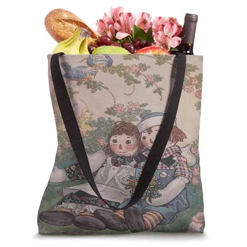Bolso Tote Raggedy Ann & Andy en el Jardín de Flores miniatura 4