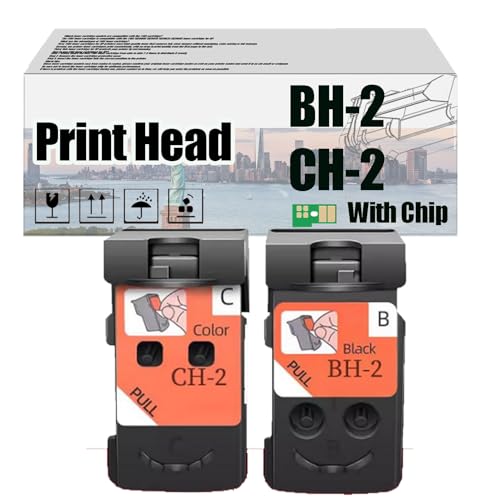 AWDAXC BH-2 CH-2 BH2 CH2 Print Head Printhead, Compatible for Canon G4210 G4200 G3210 G3202 G3200 G2200 G2210 G1200 G1210 Printers —— High Print Volume with Chip Combo Pack