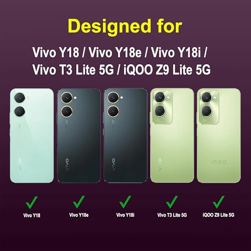 Image of amazon basics Back Case Cover for Vivo Y18 | Compatible for Vivo Y18 Back Cover | Liquid Silicon Magic Case with Camera Protection | Lavender