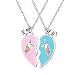 Best Friend Necklaces BFF Friendship Unicorn Necklace for 2 Girls Birthday Friends Sisters Jewlery Gifts