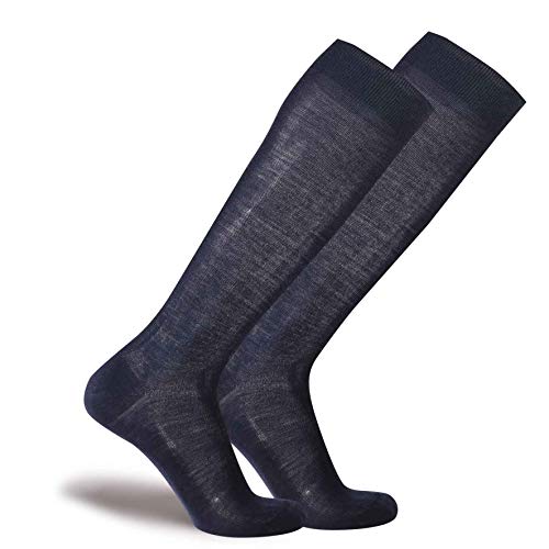 SANGIACOMO - 6 Paar Herren Rip Kniestrümpfe aus reine Merino Wolle - Dunkel Navy - 42/43 Cover